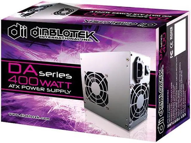 Alt view image 6 of 6 - Diablotek DA Series PSDA400 400 W ATX12V Power Supply