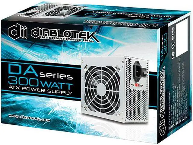 Alt view image 7 of 7 - Diablotek DA Series PSDA300 300 W ATX12V v2.31 Power Supply