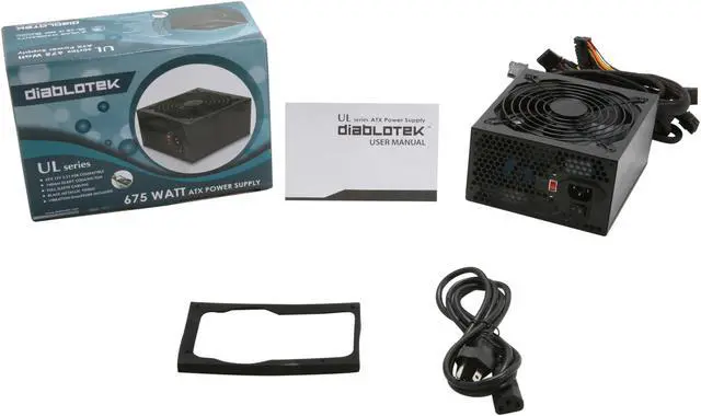Alt view image 7 of 7 - Diablotek UL Series PSUL675 675 W ATX 12V v2.31 SLI Ready CrossFire Ready Power Supply