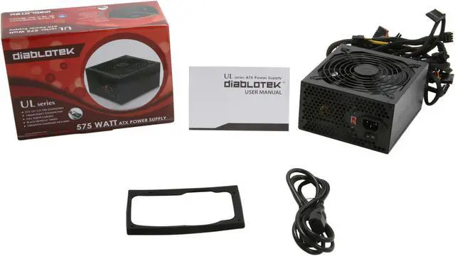 Alt view image 7 of 7 - Diablotek UL Series PSUL575 575 W ATX 12V v2.31 SLI Ready CrossFire Ready Power Supply