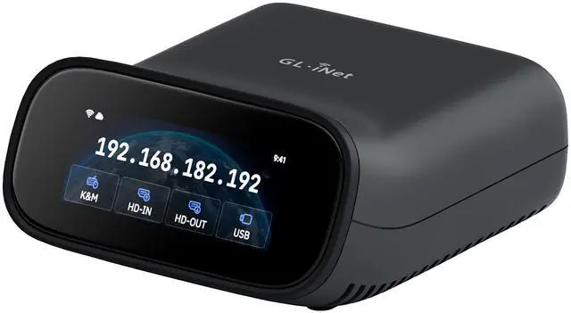 Main image of GL.iNet Comet Pro (GL-RM10) Remote KVM Over Wi-Fi, Dual Band Wi-Fi 6, 4K@30FPS Passthrough, Touchscreen, 32GB eMMC,Tailscale Support Remote Access and ATX/fingerbot for Disaster Recovery, Home Office