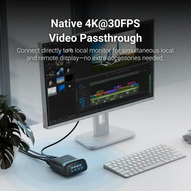 Alt view image 4 of 13 - GL.iNet Comet Pro (GL-RM10) Remote KVM Over Wi-Fi, Dual Band Wi-Fi 6, 4K@30FPS Passthrough, Touchscreen, 32GB eMMC,Tailscale Support Remote Access and ATX/fingerbot for Disaster Recovery, Home Office