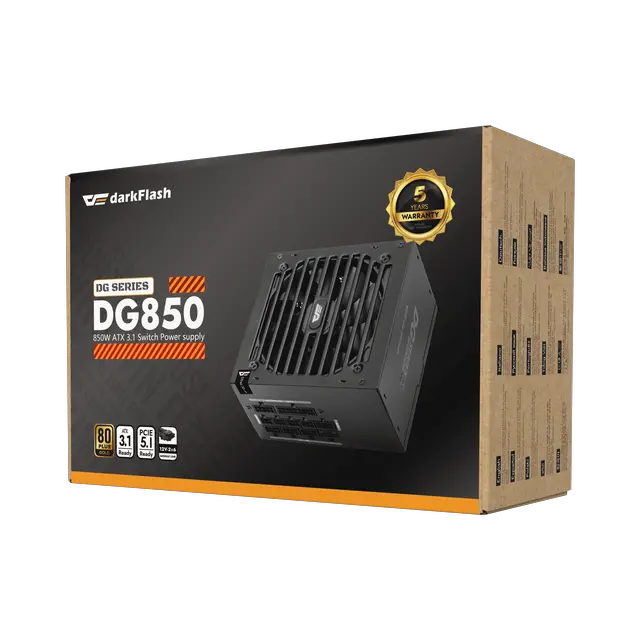 Alt view image 8 of 9 - darkFlash DF-DG-850-BK 850 W 80 PLUS GOLD Certified Active PFC Power Supplies
