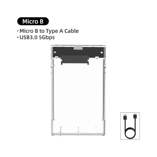 Alt view image 13 of 14 - KingSpec 2.5 SSD Enclosure, Tool Free 2.5 SATA Adapter USB 3.1 Gen 2 10Gbps with USB Type C