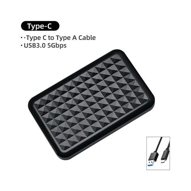 Alt view image 14 of 14 - KingSpec 2.5 SSD Enclosure, Tool Free 2.5 SATA Adapter USB 3.1 Gen 2 10Gbps with USB Type C