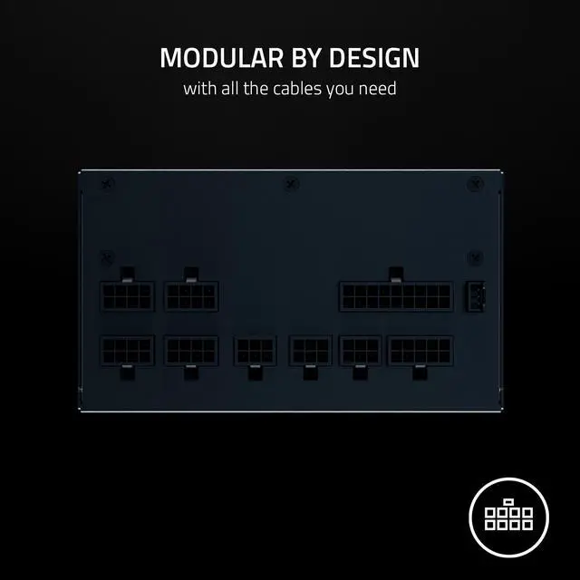 Alt view image 3 of 5 - Razer Katana 850 W ATX 80 PLUS PLATINUM Certified Full Modular Power Supplies
