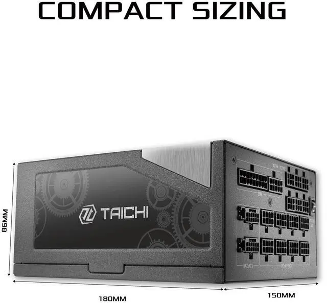 Alt view image 2 of 10 - ASRock Taichi TC-1650T 1650W 80 PLUS TITANIUM & Cybenetics TITANIUM Full Modular Power Supply, ATX3.1 & PCIe5.1 Ready with Dual Color 12V-2x6 Cables(2pcs), 10 Years Warranty