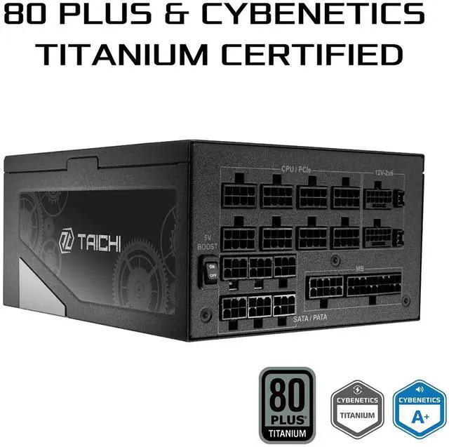 Alt view image 3 of 10 - ASRock Taichi TC-1650T 1650W 80 PLUS TITANIUM & Cybenetics TITANIUM Full Modular Power Supply, ATX3.1 & PCIe5.1 Ready with Dual Color 12V-2x6 Cables(2pcs), 10 Years Warranty