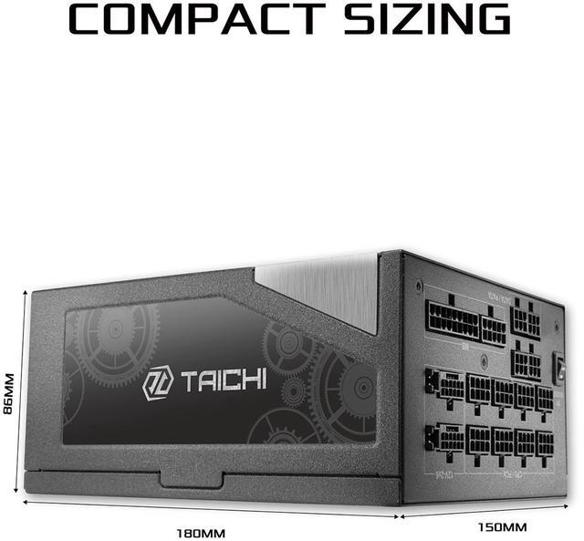 Alt view image 2 of 10 - ASRock Taichi TC-1300T 1300W 80 PLUS TITANIUM & Cybenetics TITANIUM Full Modular Power Supply, ATX3.1 & PCIe5.1 Ready with Dual Color 12V-2x6 Cables(2pcs), 10 Years Warranty