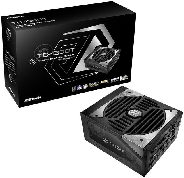 Alt view image 10 of 10 - ASRock Taichi TC-1300T 1300W 80 PLUS TITANIUM & Cybenetics TITANIUM Full Modular Power Supply, ATX3.1 & PCIe5.1 Ready with Dual Color 12V-2x6 Cables(2pcs), 10 Years Warranty