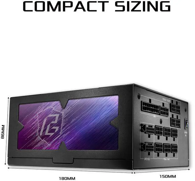 Alt view image 2 of 10 - ASRock Phantom Gaming PG-1300G 1300W 80 PLUS GOLD & Cybenetics PLATINUM Full Modular Power Supply, ATX3.1 & PCIe5.1 Ready with Dual Color 12V-2x6 Cables(2pcs), 10 Years Warranty