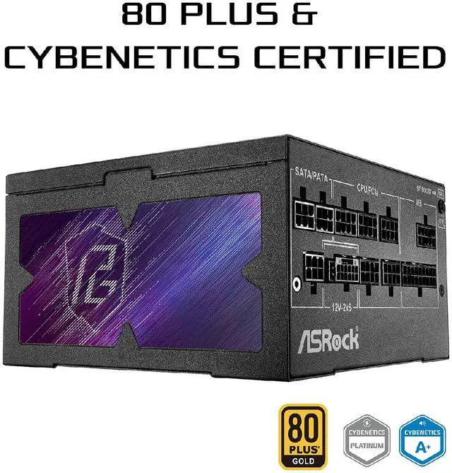 Alt view image 4 of 10 - ASRock Phantom Gaming PG-850G 850W 80 PLUS GOLD & Cybenetics PLATINUM Full Modular Power Supply, ATX3.1 & PCIe5.1 Ready with Dual Color 12V-2x6 Cable, 10 Years Warranty