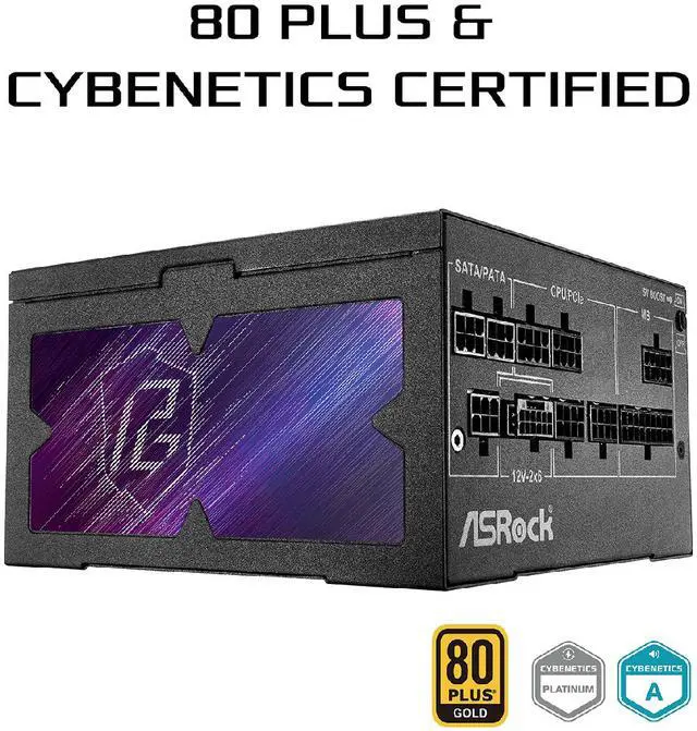 Alt view image 3 of 10 - ASRock Phantom Gaming PG-750G 750W 80 PLUS GOLD & Cybenetics PLATINUM Full Modular Power Supply, ATX3.1 & PCIe5.1 Ready with Dual Color 12V-2x6 Cable, 10 Years Warranty