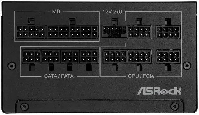 Alt view image 7 of 9 - ASRock Steel Legend SL-1000G 1000W 80 PLUS GOLD & Cybenetics PLATINUM Full Modular Power Supply, ATX3.1 & PCIe5.1 Ready with Dual Color 12V-2x6 Cable, 10 Years Warranty