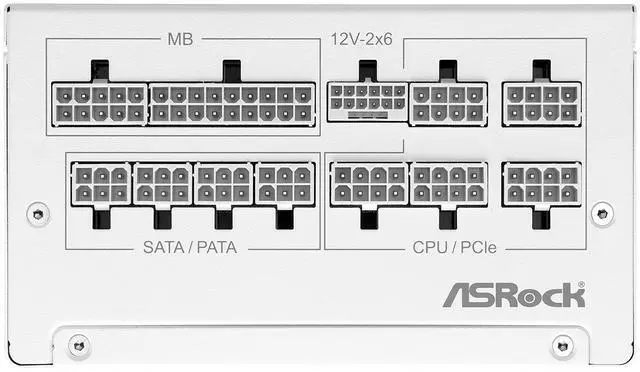 Alt view image 7 of 9 - ASRock SL-1000GW 1000W 80 PLUS GOLD & Cybenetics PLATINUM Full Modular Power Supply, ATX3.1 & PCIe5.1 Ready with Dual Color 12V-2x6 Cable, 10 Years Warranty, White Edition