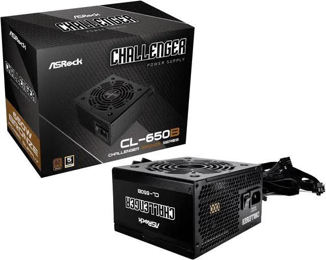 Main image of ASRock Challenger CL-650B 650W 80 PLUS BRONZE Certified Non-Modular Power Supply, 5 Years Warranty