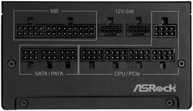 Alt view image 7 of 9 - ASRock Steel Legend SL-1200G 80 PLUS GOLD & Cybenetics PLATINUM Full Modular Power Supply, ATX3.1 & PCIe5.1 Ready with Dual Color 12V-2x6 Cable, 10 Years Warranty