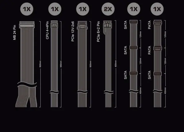 Alt view image 7 of 7 - ASRock PRO Series PRO-850G 850 W ATX 3.1 Compatible 80 PLUS GOLD Certified Power Supply