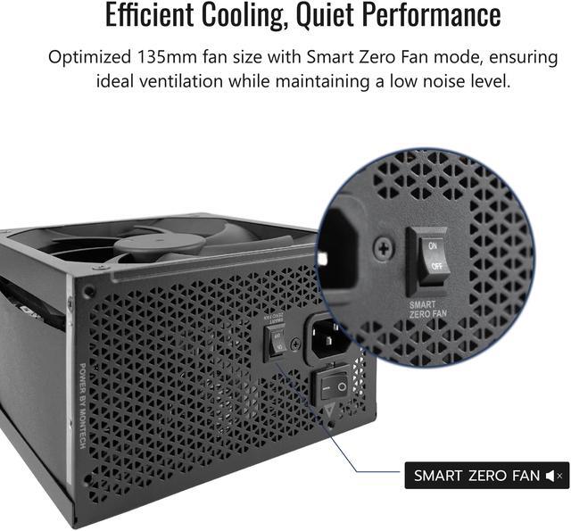 Alt view image 7 of 7 - MONTECH CENTURY II - 1050W High-End ATX Gaming Power Supply - 80 Plus Gold & Cybenetics Platinum - Fully Modular -  ATX 3.1 & PCIe 5.1 Ready with 12V-2x6 Cable - 10 Years Warranty