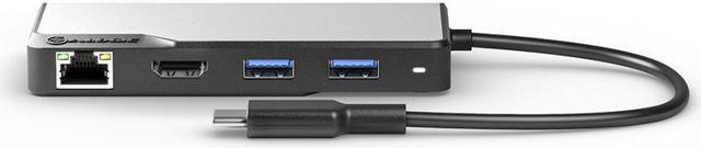 Alt view image 2 of 3 - Alogic UCFUPRGVV2-SGR USB-C Fusion MAX 6-in-1 Hub V2