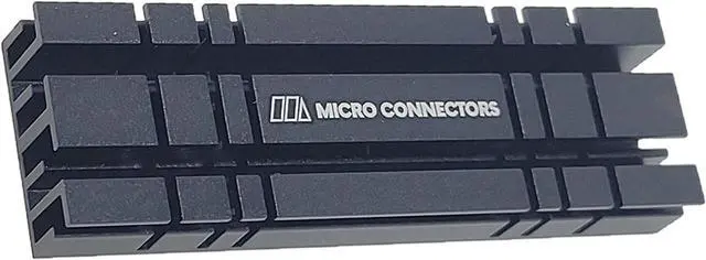Main image of Micro Connectors M.2 NVMe SSD 10mm Standard Size Heat Sink (NGFFM2-HS803-BK)