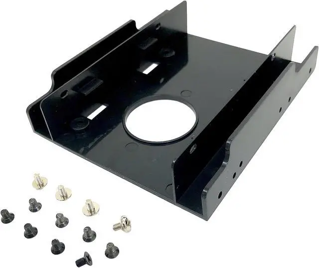 Alt view image 2 of 3 - Micro Connectors L02-252 Dual 2.5" Plastic SSD/HDD Mounting Kit for two 2.5" SSD/HDD to 3.5" drive bay