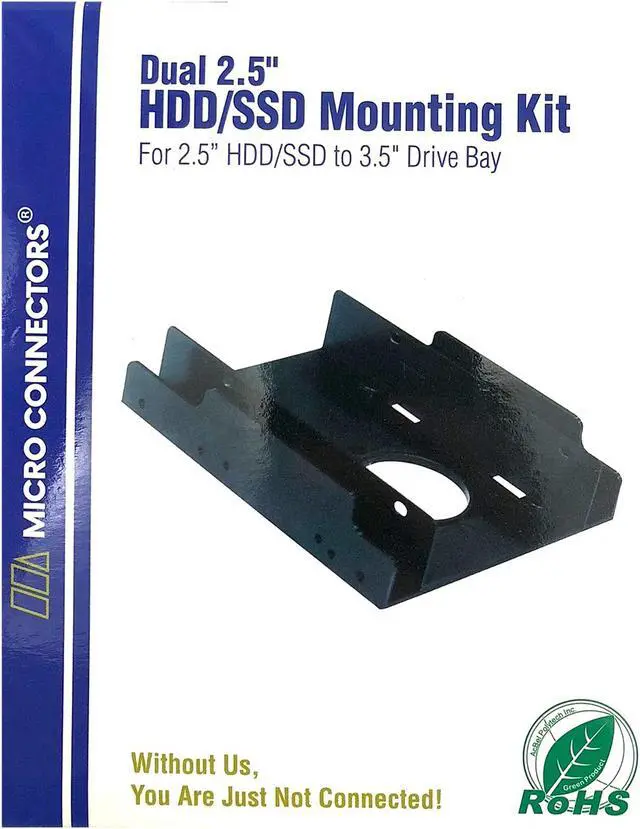 Alt view image 3 of 3 - Micro Connectors L02-252 Dual 2.5" Plastic SSD/HDD Mounting Kit for two 2.5" SSD/HDD to 3.5" drive bay
