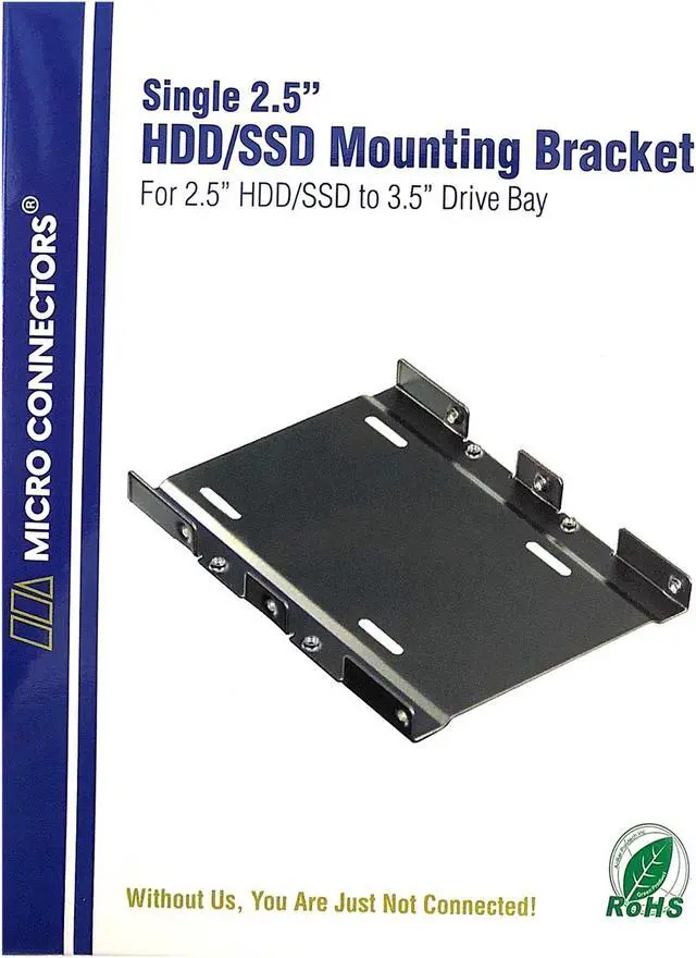 Alt view image 3 of 3 - Micro Connectors L02-35125 Single 2.5" Metal HDD/SSD Mounting Kit for 2.5" SSD/HDD to 3.5" drive bay