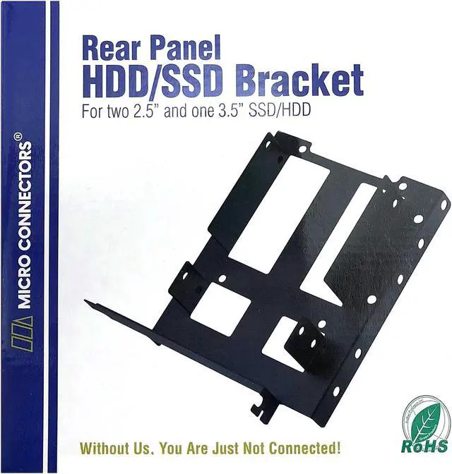 Alt view image 3 of 3 - Micro Connectors L02-300 Rear Panel HDD/SSD Mounting Kit for two 2.5" and one 3.5" SSD/HDD