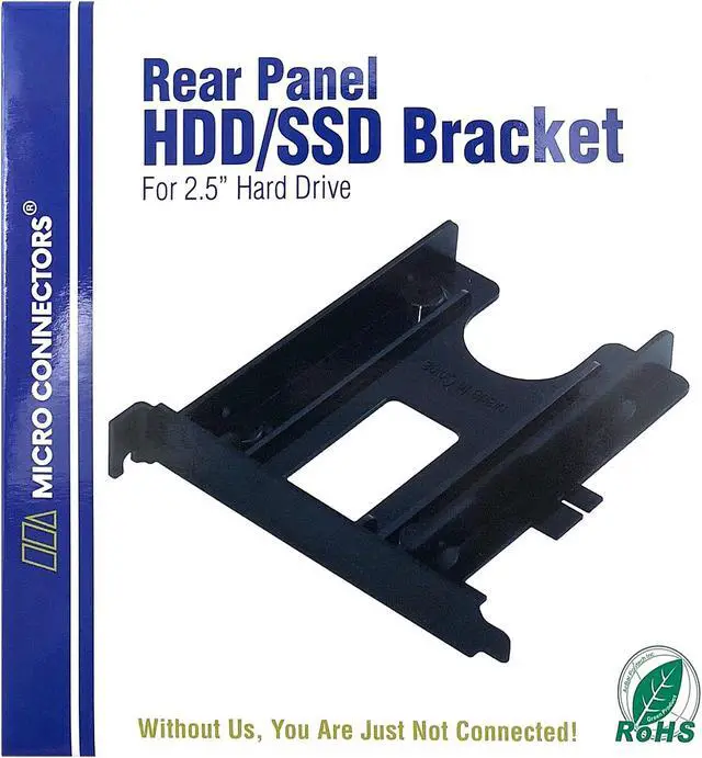 Alt view image 3 of 3 - Micro Connectors L02-100 Rear Panel 2.5" Plastic SSD/HDD Mounting Kit for 2.5" SSD/HDD