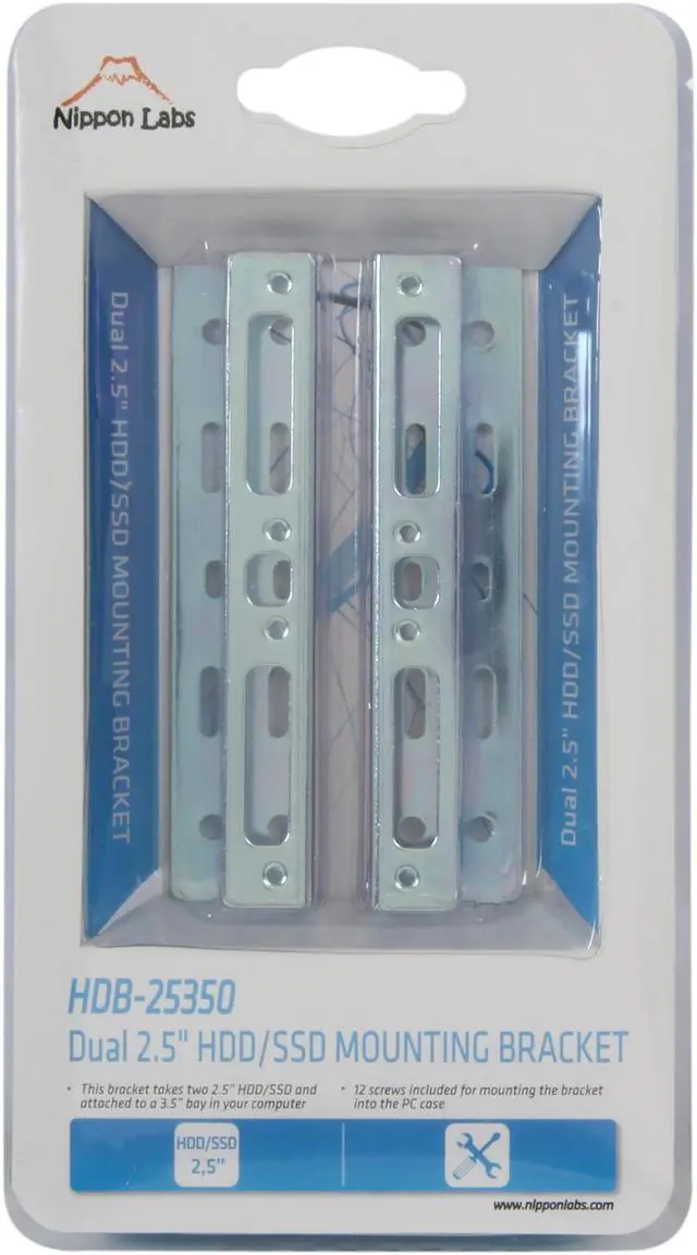Alt view image 6 of 6 - Nippon Labs HDB-25350 Dual 2.5" HDD/SS Iron Bracket - OEM