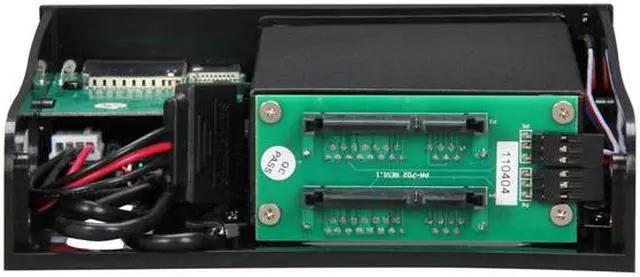 Alt view image 4 of 5 - Vantec NexStar SE MRK-525CRU2 Dual 2.5" SATA 6Gb/s SSD/HDD Mobile Rack with All-In-One Memory Card Reader & USB 2.0 Ports, SATA III ready (Supports 7, 9.5, 12.5, 15mm height SSD/HDD)