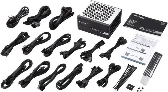 Alt view image 8 of 10 - Phanteks Revolt X PH-P1000PS 80PLUS Platinum, 1000W, Patented Power Splitter Technology, Fully Modular, Dual System Support