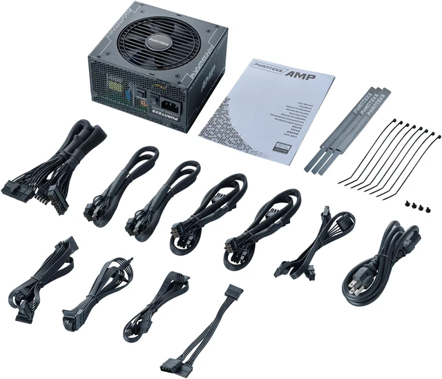 Alt view image 8 of 10 - Phanteks AMP Series 650W 80PLUS Gold, ATX Power Supply, Fully Modular, Hybrid Mode, Silent fan, Revolt PRO LINK Certified