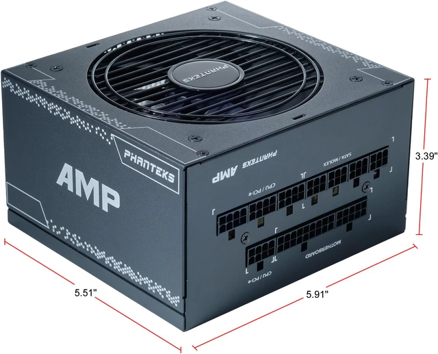 Alt view image 10 of 10 - Phanteks AMP Series 650W 80PLUS Gold, ATX Power Supply, Fully Modular, Hybrid Mode, Silent fan, Revolt PRO LINK Certified