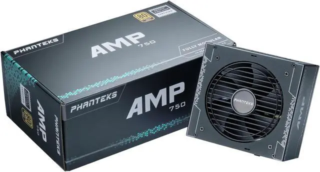 Alt view image 9 of 10 - Phanteks AMP Series 750W 80PLUS Gold, ATX Power Supply, Fully Modular, Hybrid Mode, Silent fan, Revolt PRO LINK Certified