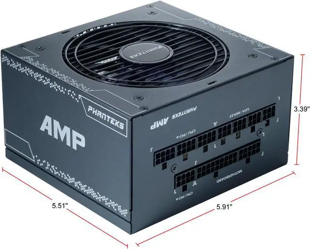 Alt view image 10 of 10 - Phanteks AMP Series 750W 80PLUS Gold, ATX Power Supply, Fully Modular, Hybrid Mode, Silent fan, Revolt PRO LINK Certified