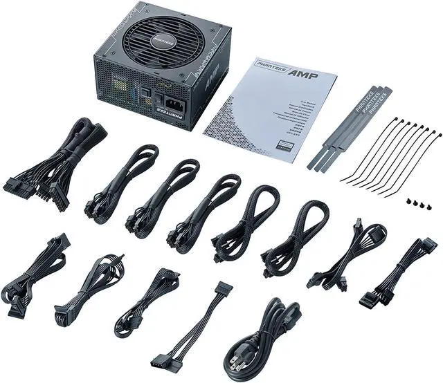 Alt view image 8 of 9 - Phanteks Amp PH-P1000G 1000 W ATX12V 80 PLUS GOLD Certified Full Modular PFC Power Supply
