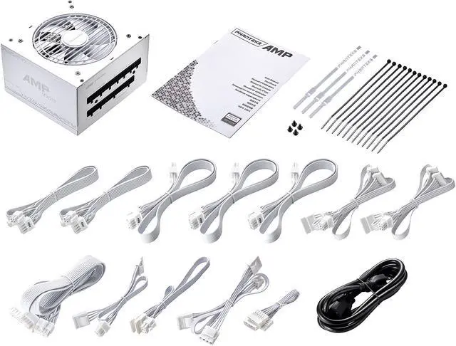 Alt view image 9 of 10 - Phanteks AMP Series PH-P1000G_WT01 1000 W ATX 80 PLUS GOLD Certified Full Modular Power Supply