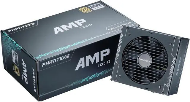 Alt view image 9 of 9 - Phanteks AMP 1000W V2 80PLUS Gold, ATX Power Supply, 12VHPWR Included, Fully Modular, Hybrid Mode, Silent fan, Revolt PRO LINK Certified