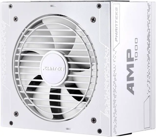 Alt view image 2 of 9 - Phanteks AMP 1000W V2 80PLUS Gold White Edition, ATX Power Supply, 12VHPWR Included, Fully Modular, Hybrid Mode, Silent fan, Revolt PRO LINK Certified