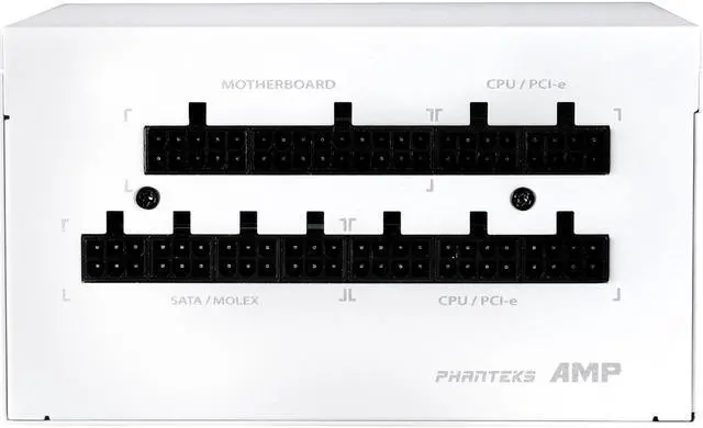 Alt view image 4 of 9 - Phanteks AMP 1000W V2 80PLUS Gold White Edition, ATX Power Supply, 12VHPWR Included, Fully Modular, Hybrid Mode, Silent fan, Revolt PRO LINK Certified
