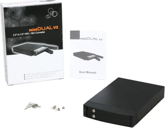 Alt view image 5 of 5 - Koutech IO-MRA221 Dual Hot-Swap 2.5" SATA Drive Mobile Rack