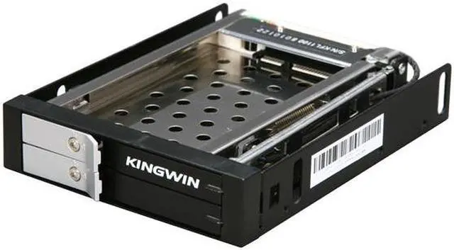 Main image of KINGWIN KF-251-BK 2.5" Dual Bay SATA Internal Hot Swap Rack w/ Keylock