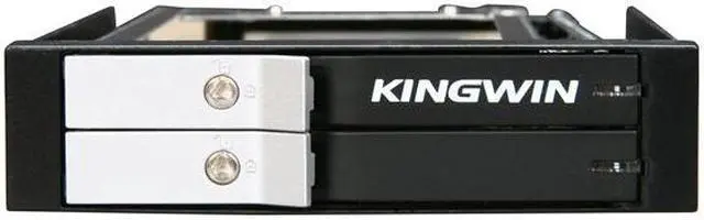 Alt view image 2 of 4 - KINGWIN KF-251-BK 2.5" Dual Bay SATA Internal Hot Swap Rack w/ Keylock