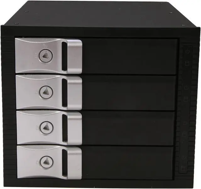 Alt view image 2 of 6 - KINGWIN KF-4002-BK Multi-Bay Internal Rack, 4 Drives For 3 Bay Space For SATA