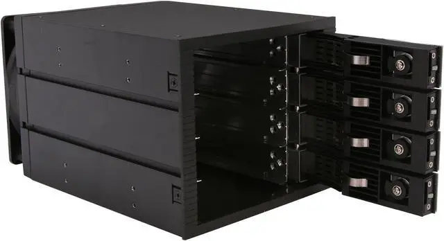 Alt view image 5 of 6 - KINGWIN KF-4002-BK Multi-Bay Internal Rack, 4 Drives For 3 Bay Space For SATA