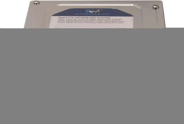 Alt view image 3 of 6 - KINGWIN HDCV-2 Dual 2.5" to 3.5" SATA HDD Converter w/ Raid