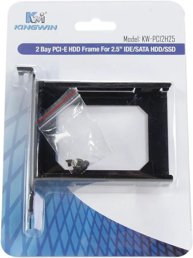Alt view image 7 of 7 - KINGWIN KW-PCI2H25 2 Bay PCI-E HDD Frame For 2.5" IDE/SATA HDD/SSD