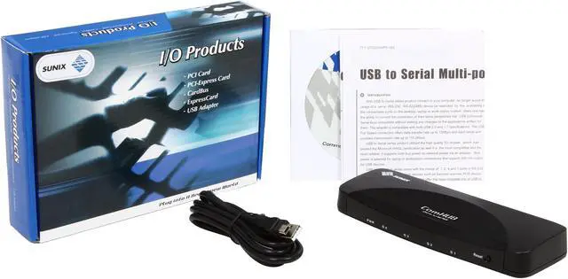 Alt view image 6 of 6 - SUNIX UTS4009P4 4-port USB to RS-232 Serial Hub